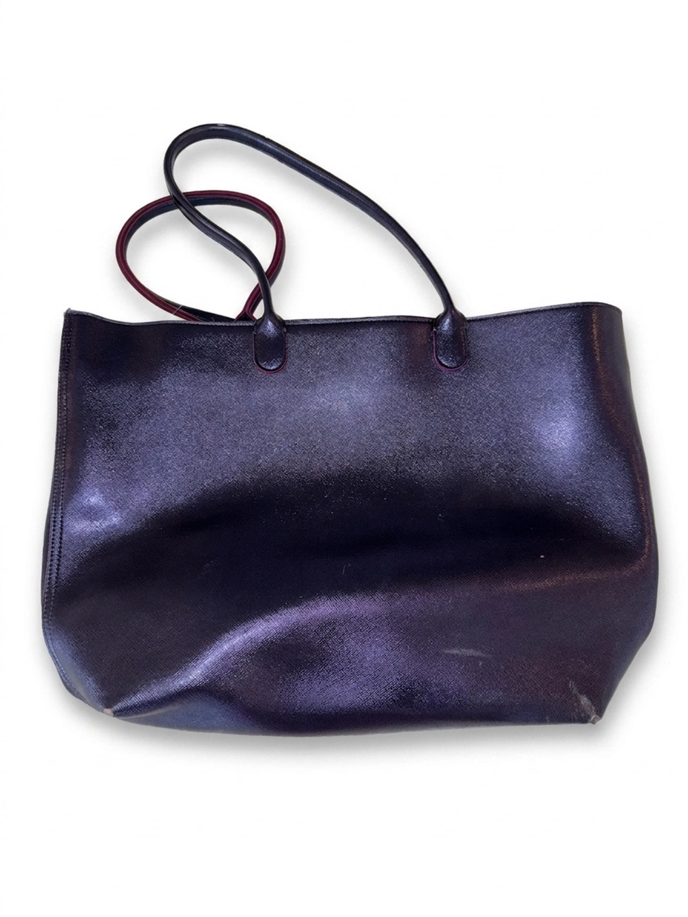 Unbranded Purple Tote Bag | Size M | Zip Closure | Minor Flaws